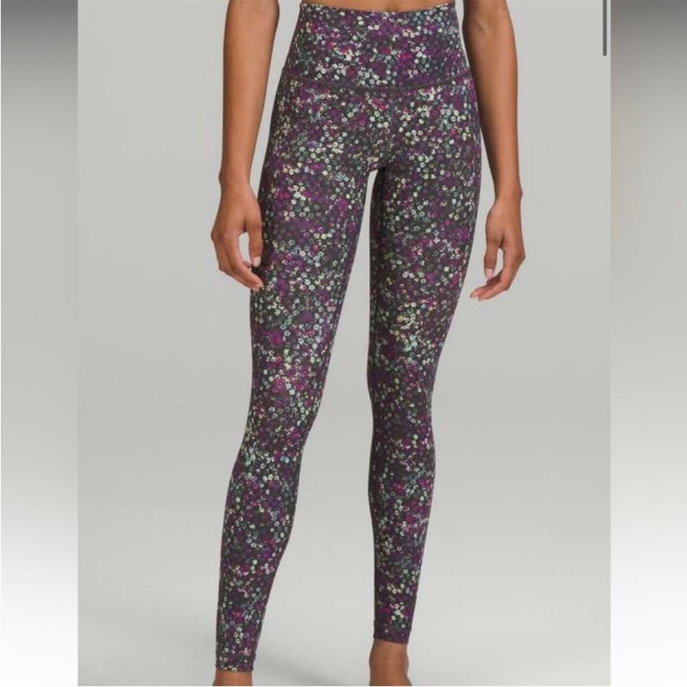 lululemon athletica Purple Floral High-Rise Leggings